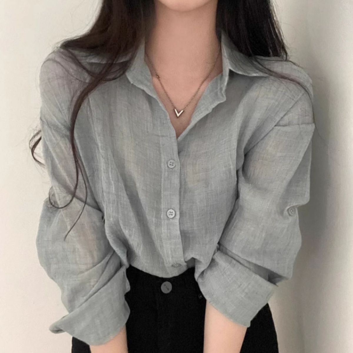 Shirts/アースカラーロールアップシャツ ST/No.22023