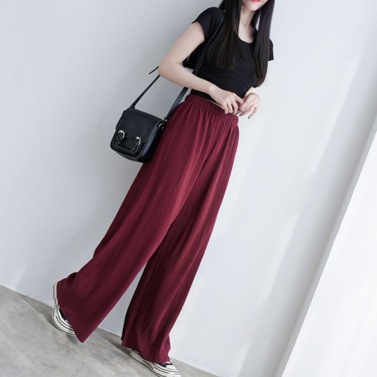 Pants/セルフカットプリーツワイドパンツ ST/No.22035