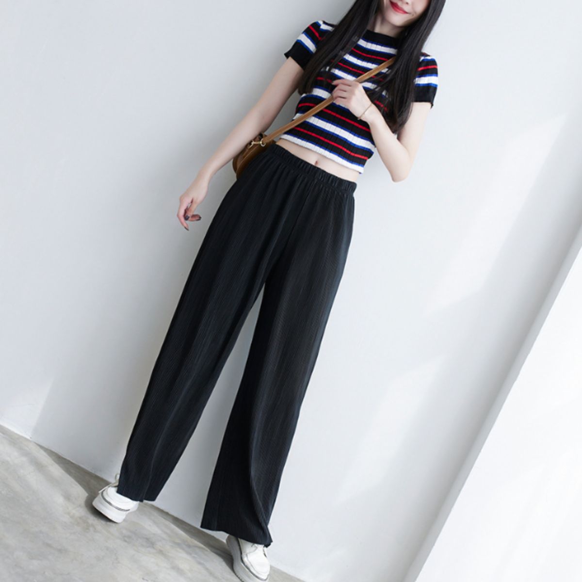 Pants/セルフカットプリーツワイドパンツ ST/No.22035