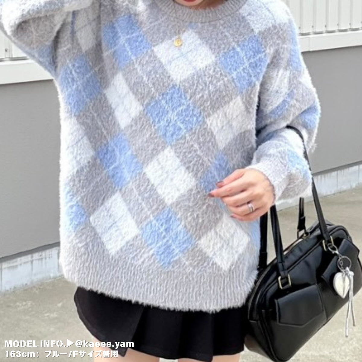 Knit/アーガイル柄ニットトップス ST/No.22040