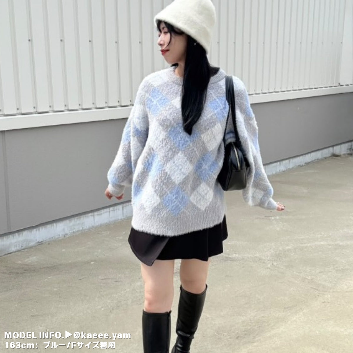 Knit/アーガイル柄ニットトップス ST/No.22040