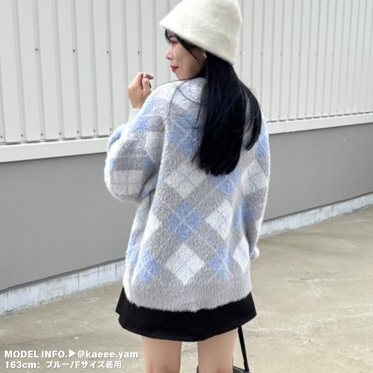 Knit/アーガイル柄ニットトップス ST/No.22040