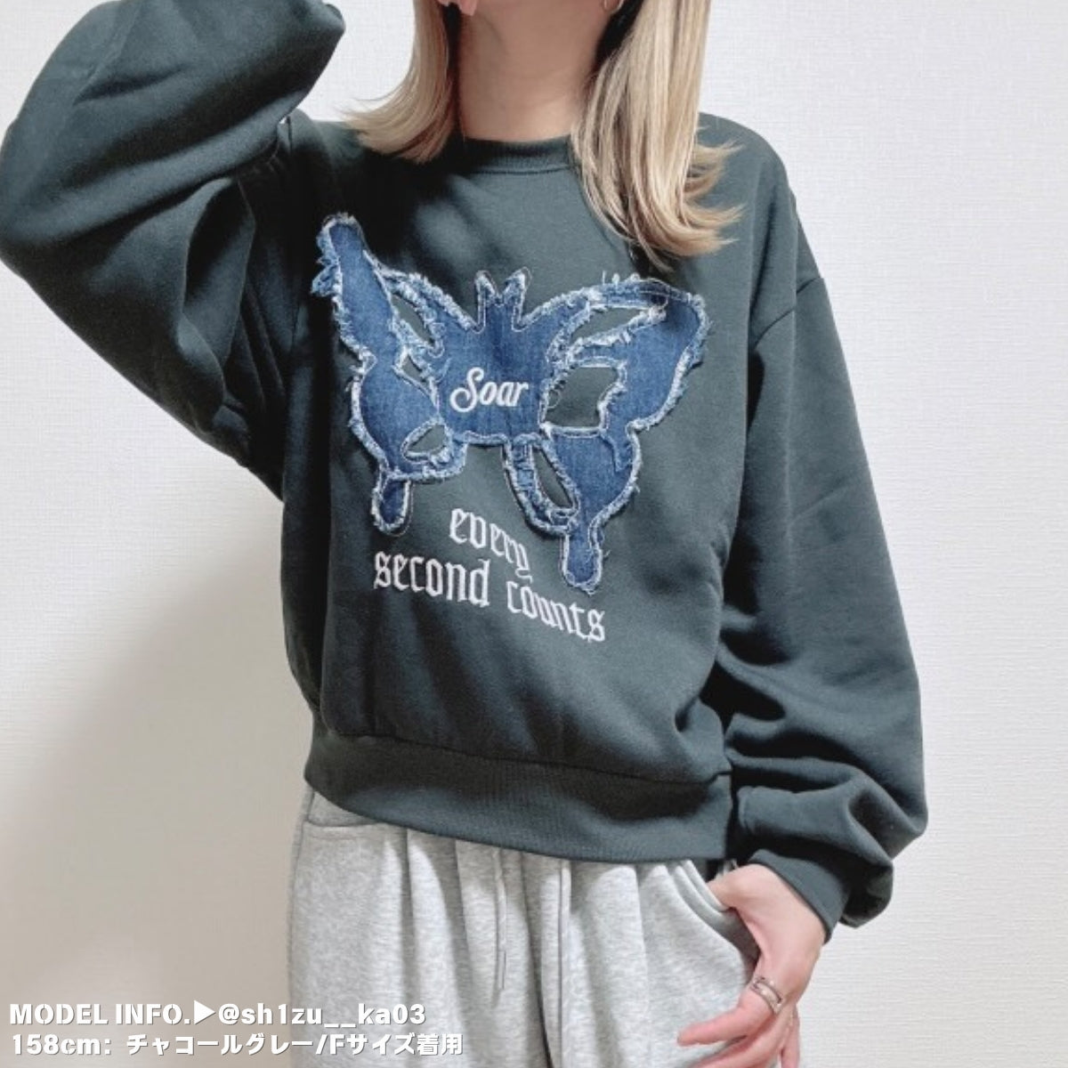 Tops/バタフライ裏起毛トレーナー ST/No.22046