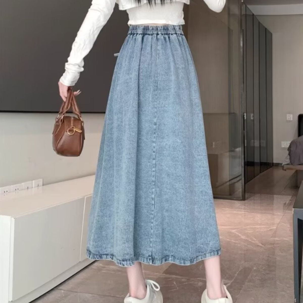 Skirt/フレアデニムロングスカート ST/No.22055