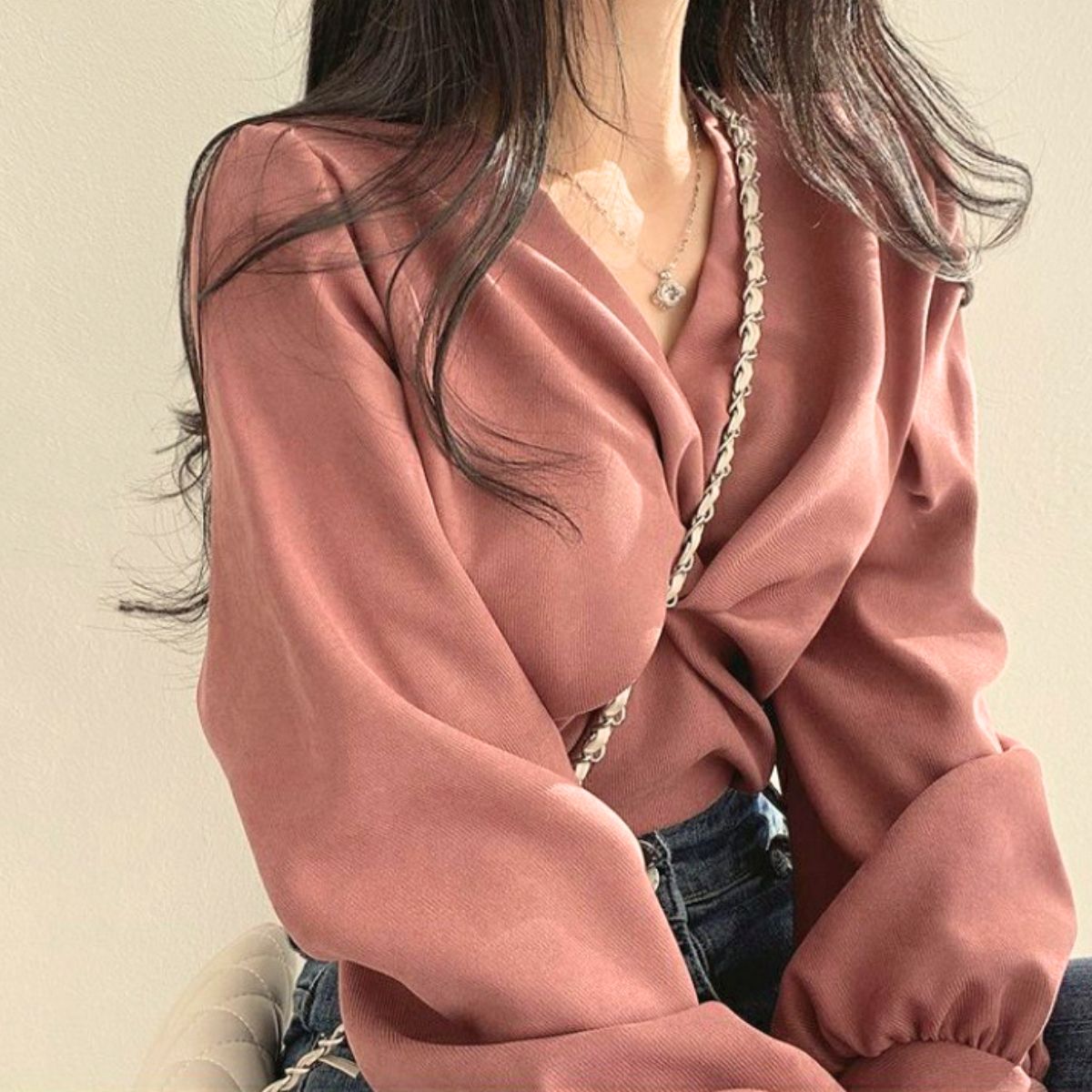 Blouson/カシュクールフェミニントップス ST/No.22071