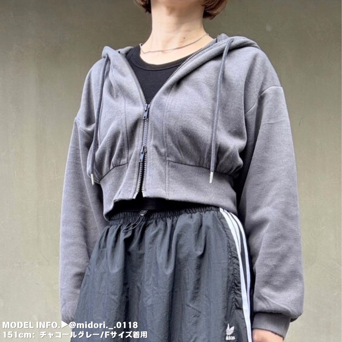 Parka/ショートスウェットジップパーカー ST/No.22083