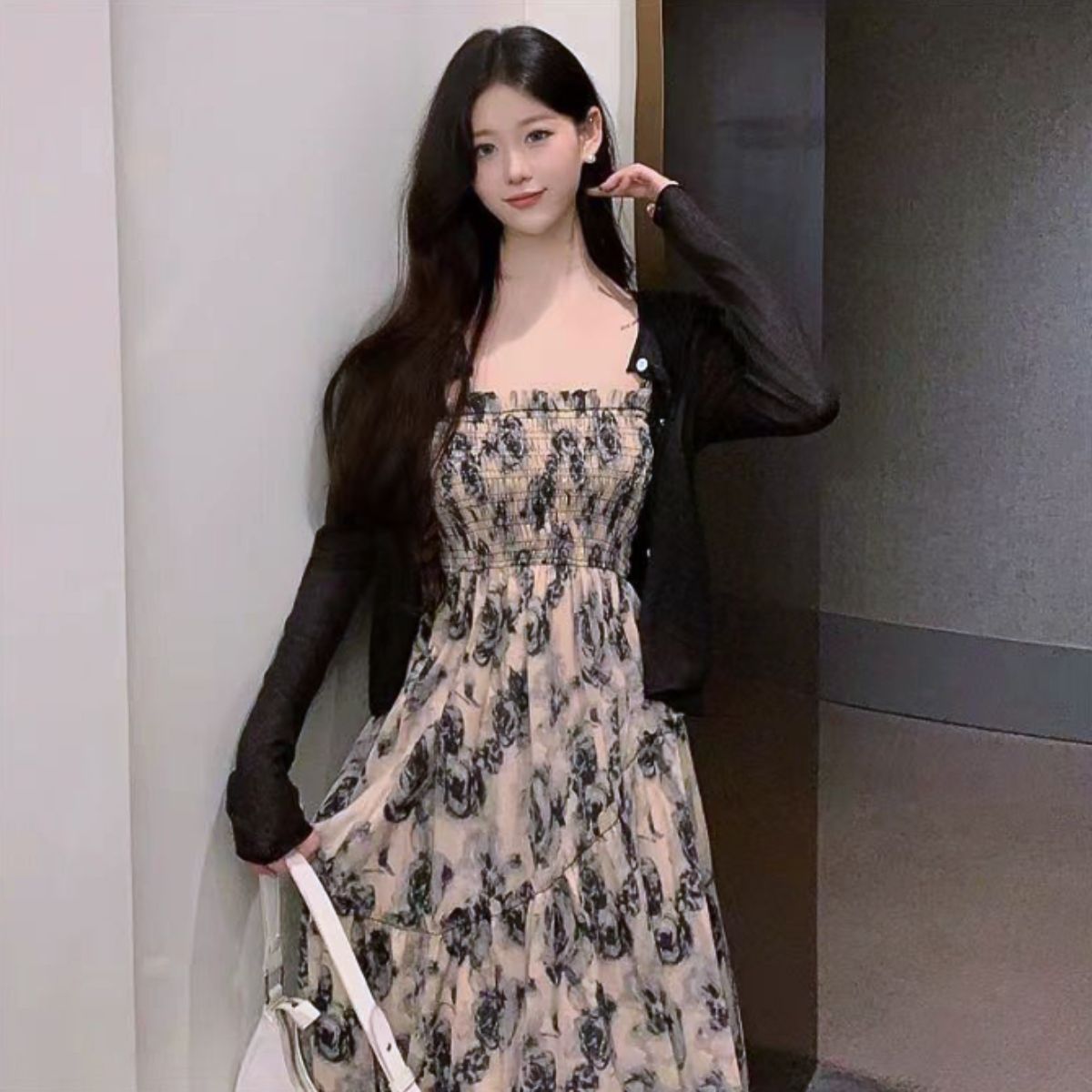Dress/花総柄ロングワンピース ST/No.22135