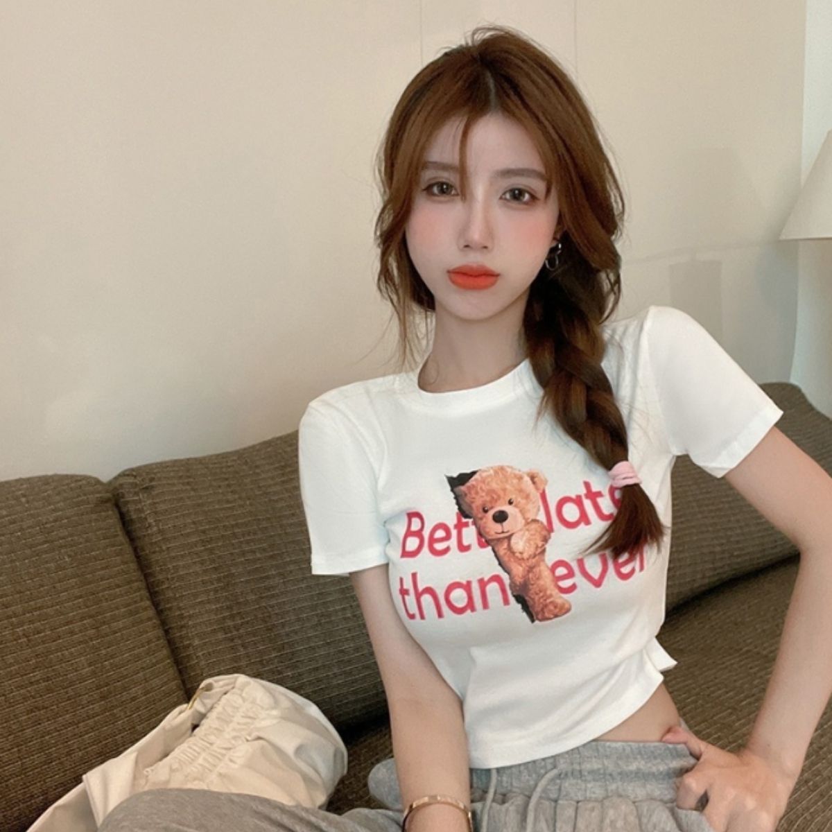 T-Shirts/ベアプリントショートTシャツ ST/No.22141