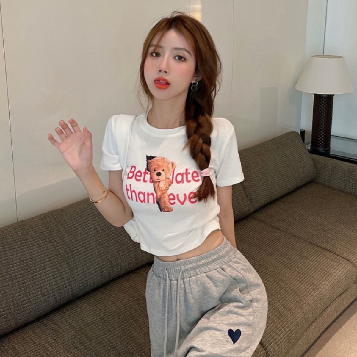T-Shirts/ベアプリントショートTシャツ ST/No.22141