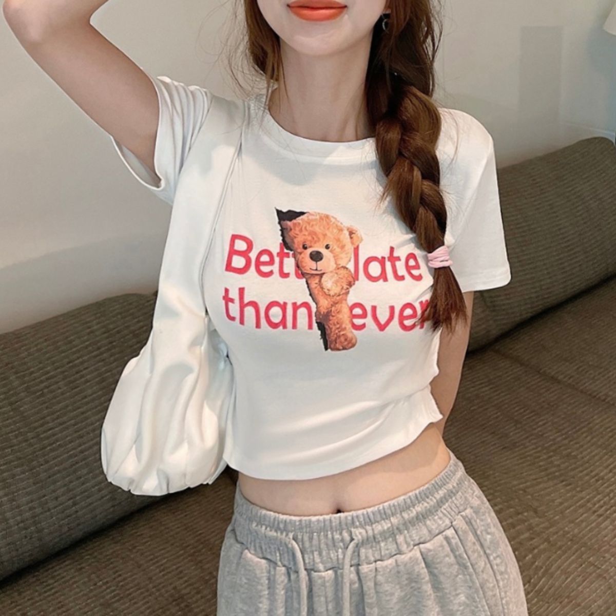 T-Shirts/ベアプリントショートTシャツ ST/No.22141