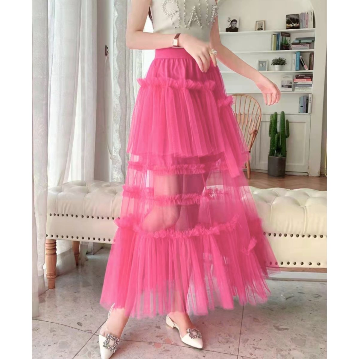 Skirt/ティアードシアーチュールスカート ST/No.22148