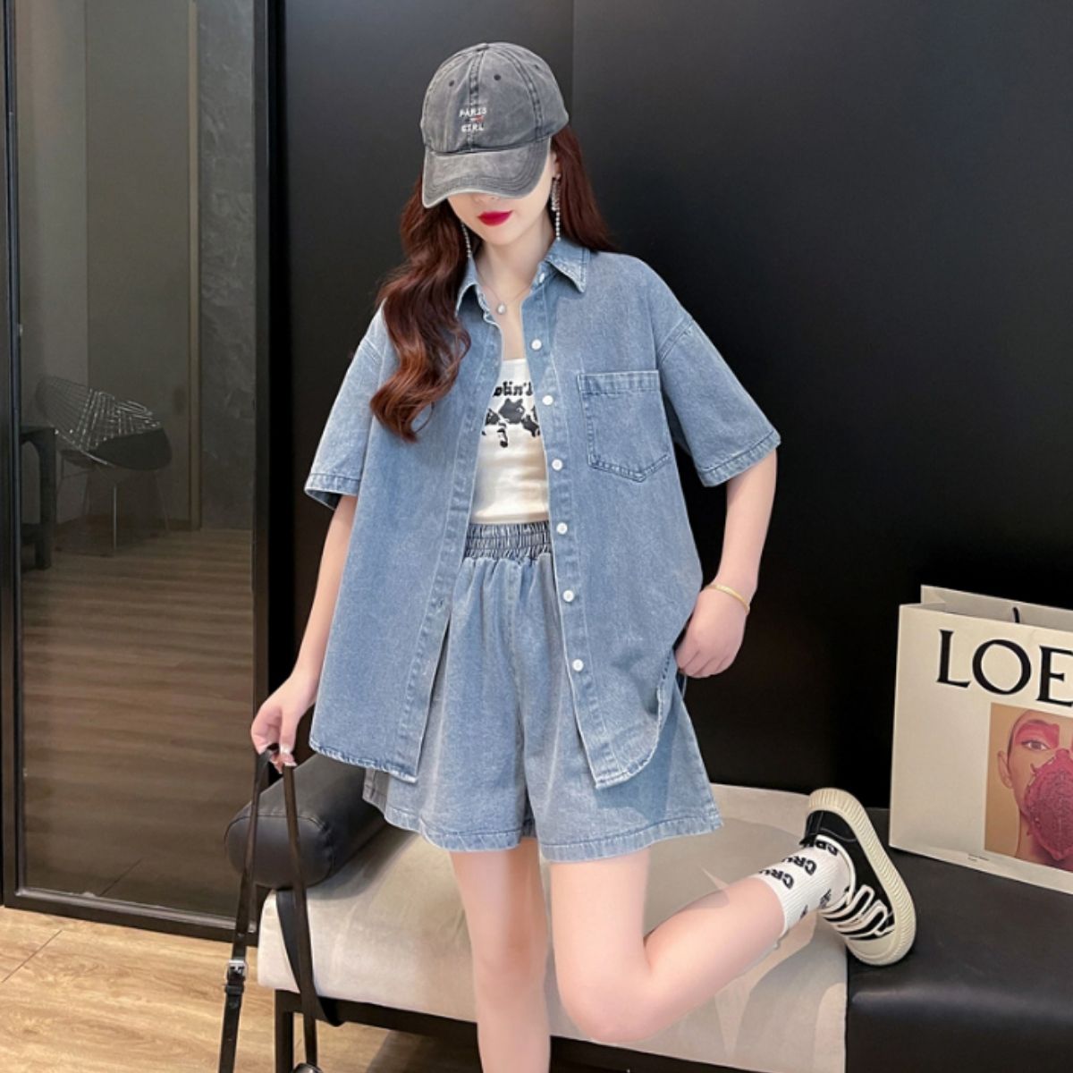 SetUp/ショートデニムセットアップ ST/No.22151