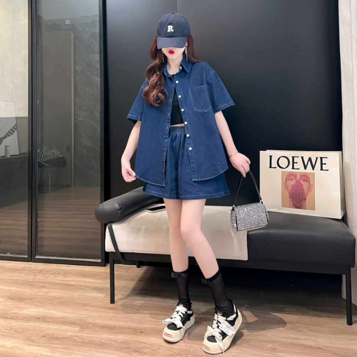 SetUp/ショートデニムセットアップ ST/No.22151