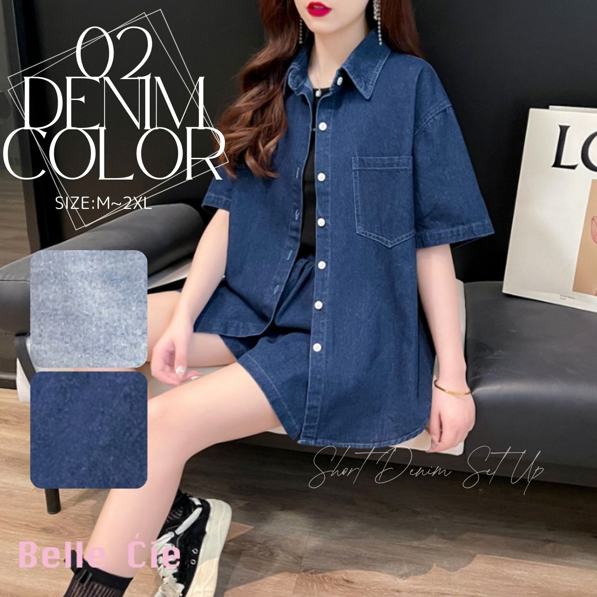 SetUp/ショートデニムセットアップ ST/No.22151