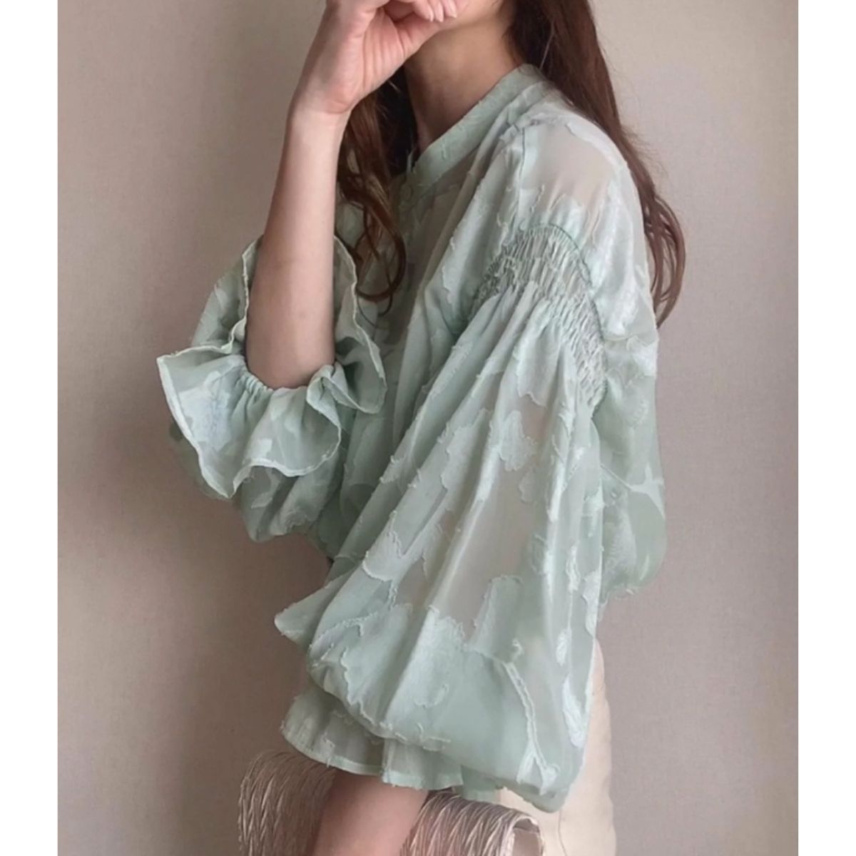 Blouse/ジャガードシアーブラウス ST/No.22153