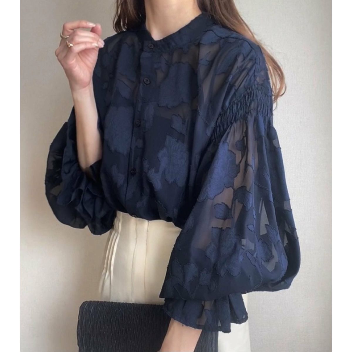 Blouse/ジャガードシアーブラウス ST/No.22153