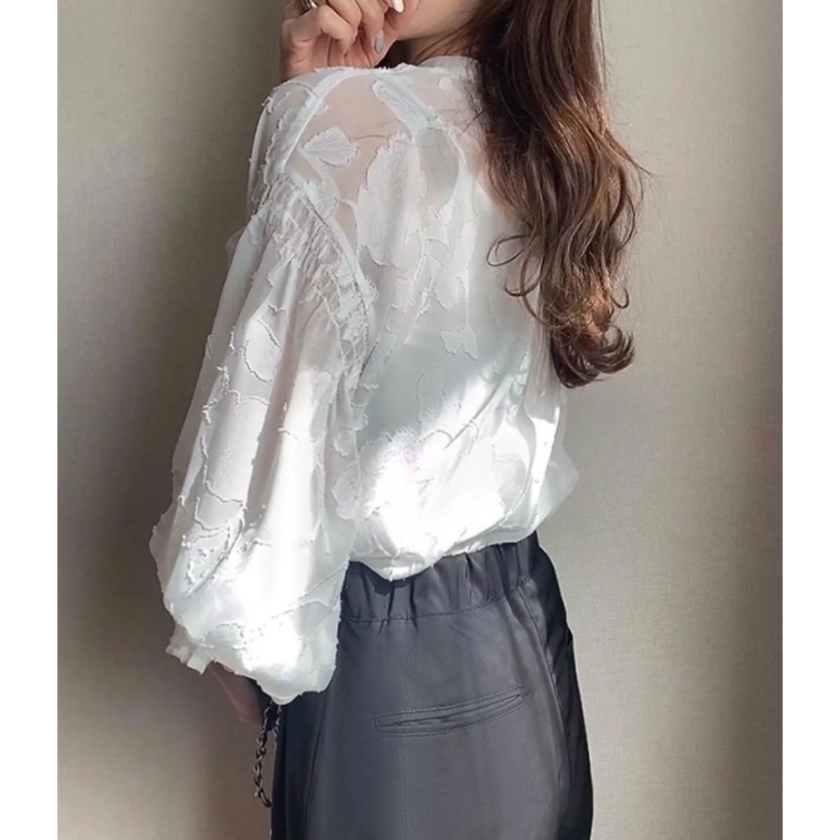 Blouse/ジャガードシアーブラウス ST/No.22153