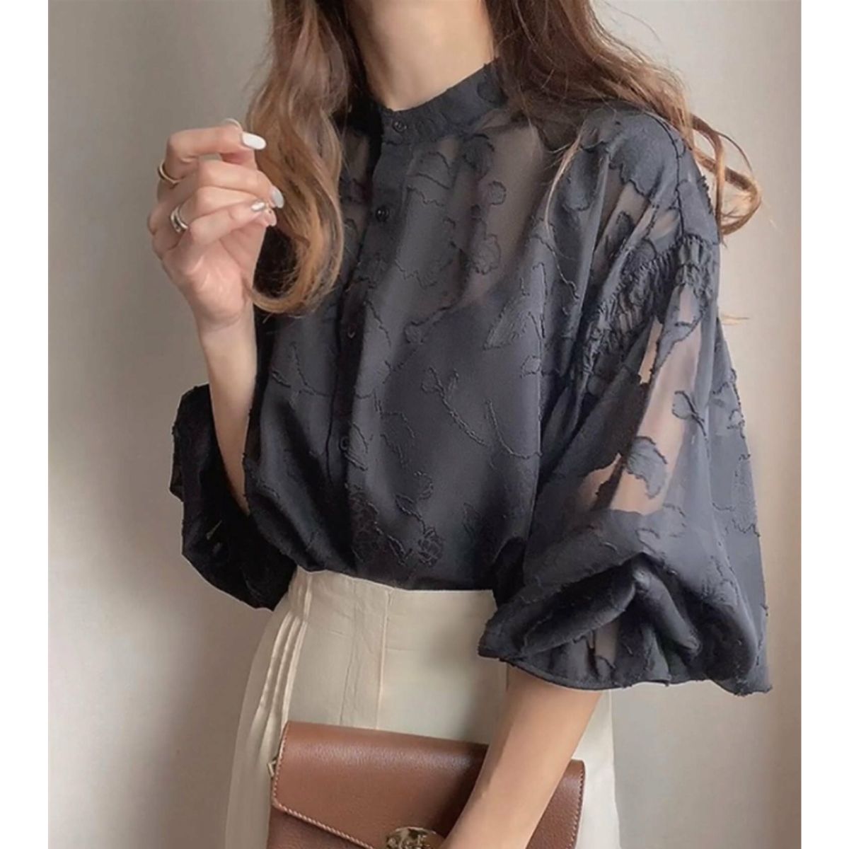 Blouse/ジャガードシアーブラウス ST/No.22153