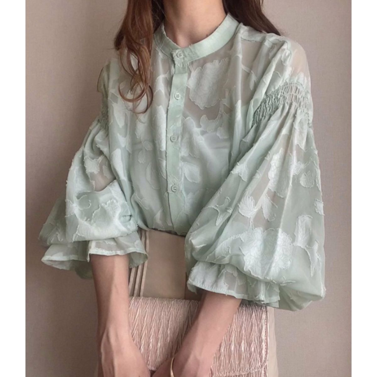 Blouse/ジャガードシアーブラウス ST/No.22153