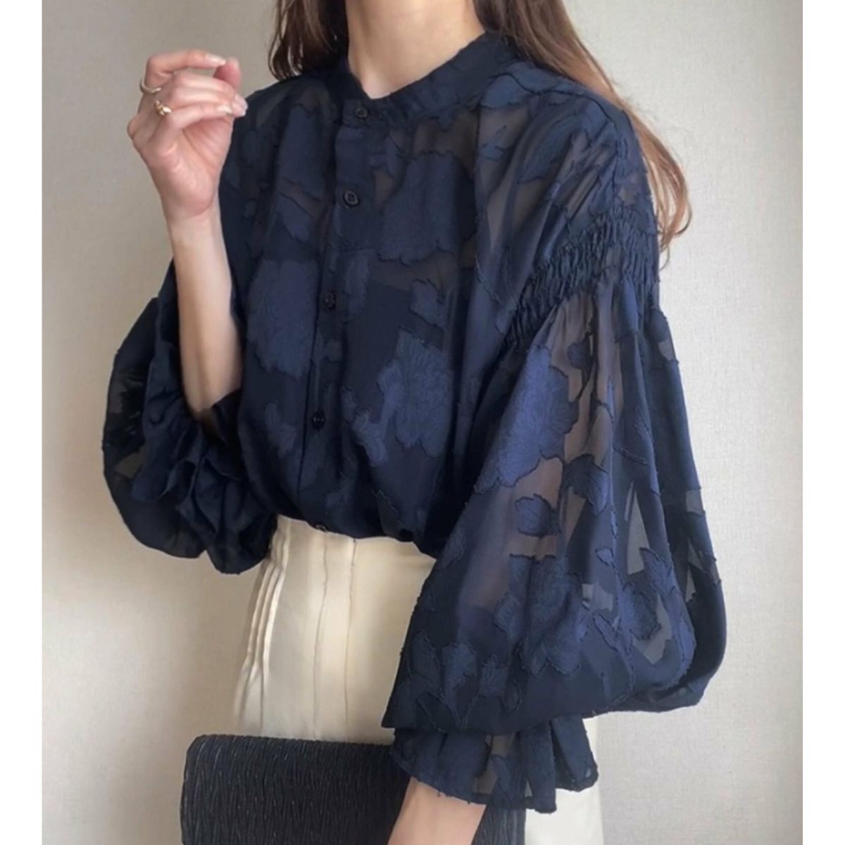 Blouse/ジャガードシアーブラウス ST/No.22153