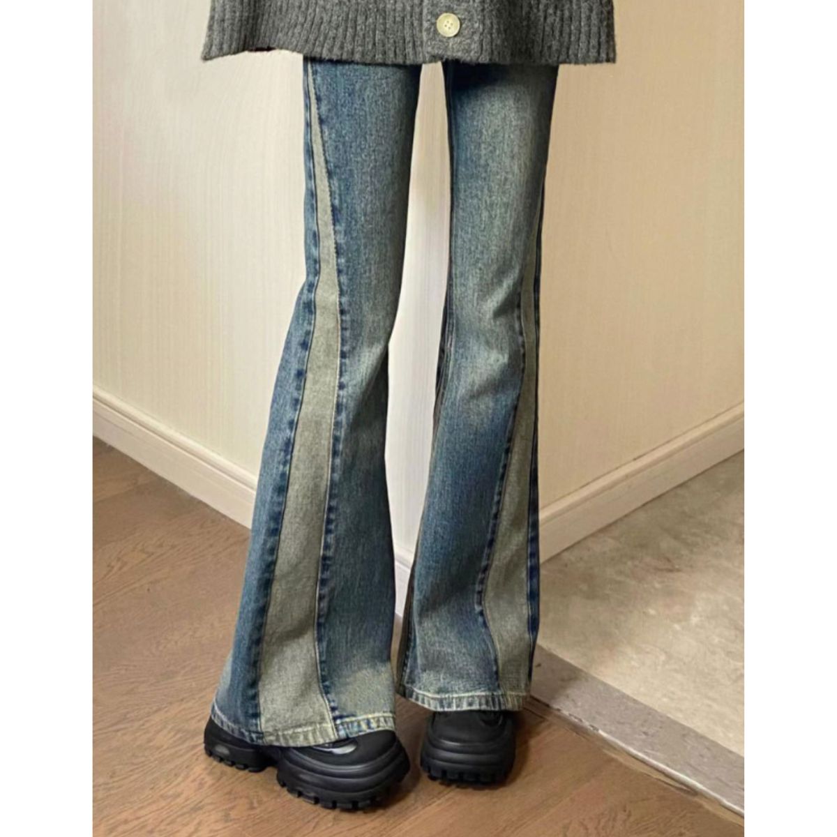 Pants/ウエスト切替フレアデニム ST/No.22157