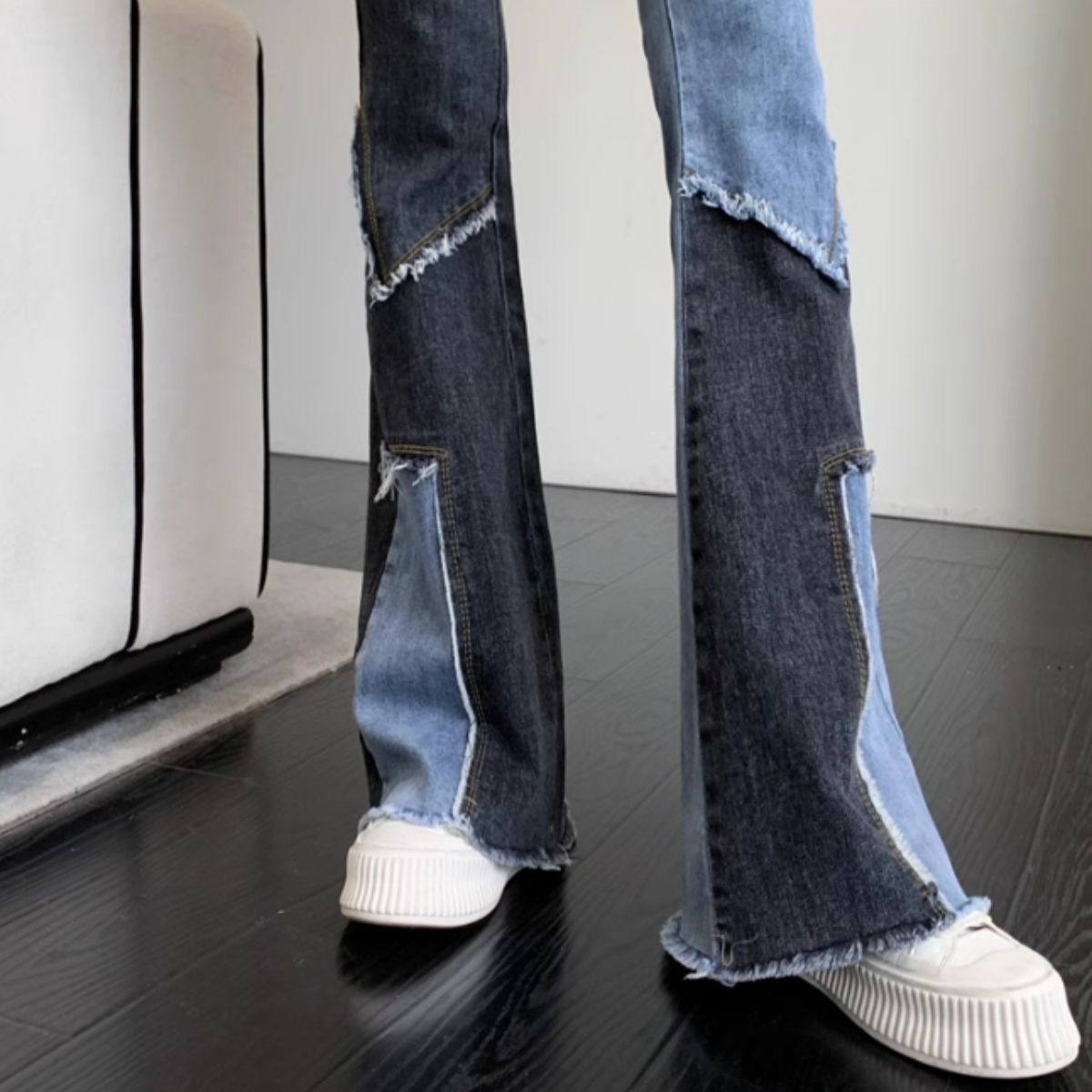 Pants/パネル切替フレアデニム ST/No.22158
