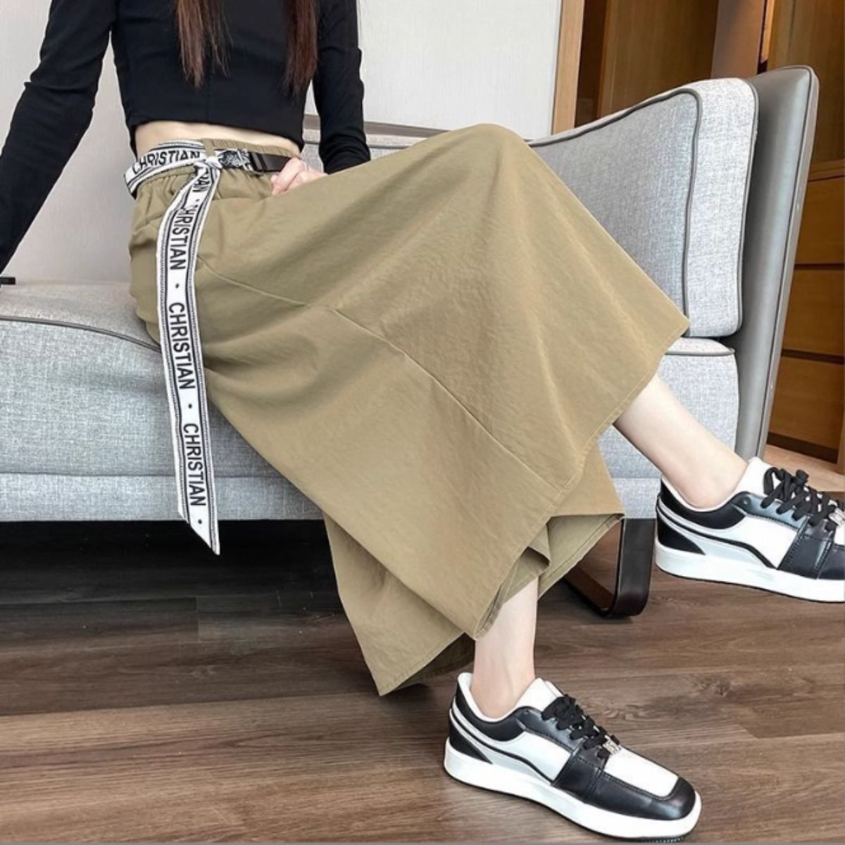 Pants/ロゴベルトリラックススカーチョ ST/No.22190