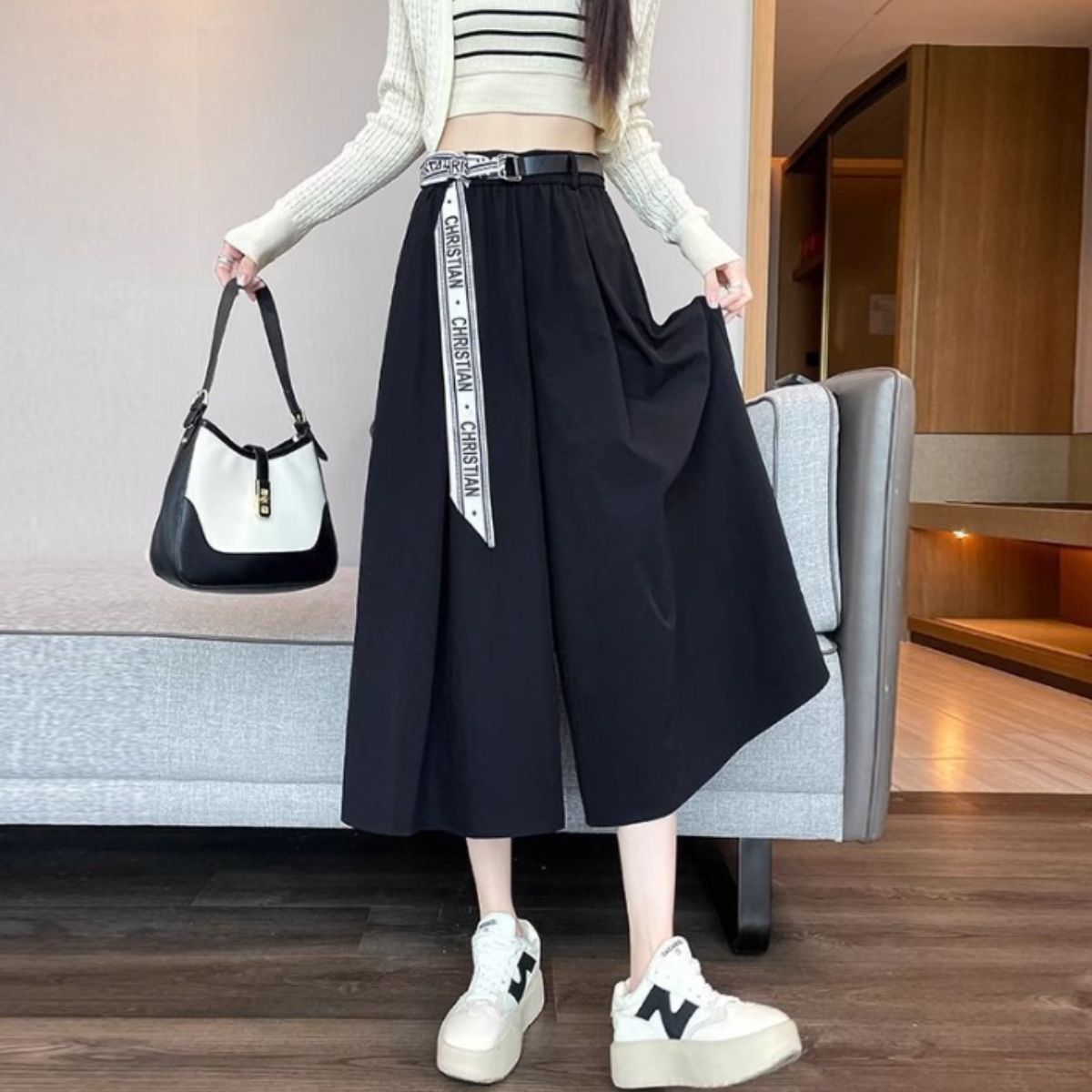 Pants/ロゴベルトリラックススカーチョ ST/No.22190