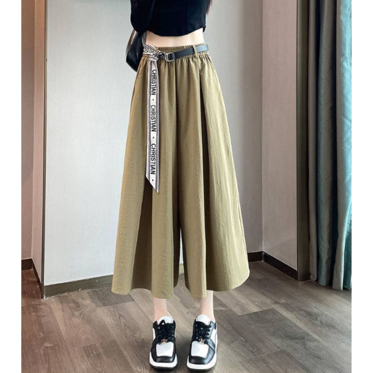 Pants/ロゴベルトリラックススカーチョ ST/No.22190