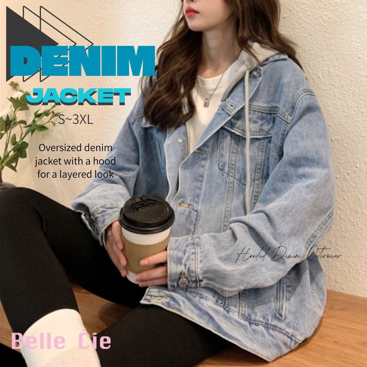 Jacket/フード付きデニムジャケット ST/No.22196