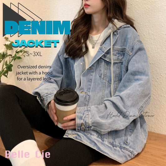 Jacket/フード付きデニムジャケット ST/No.22196