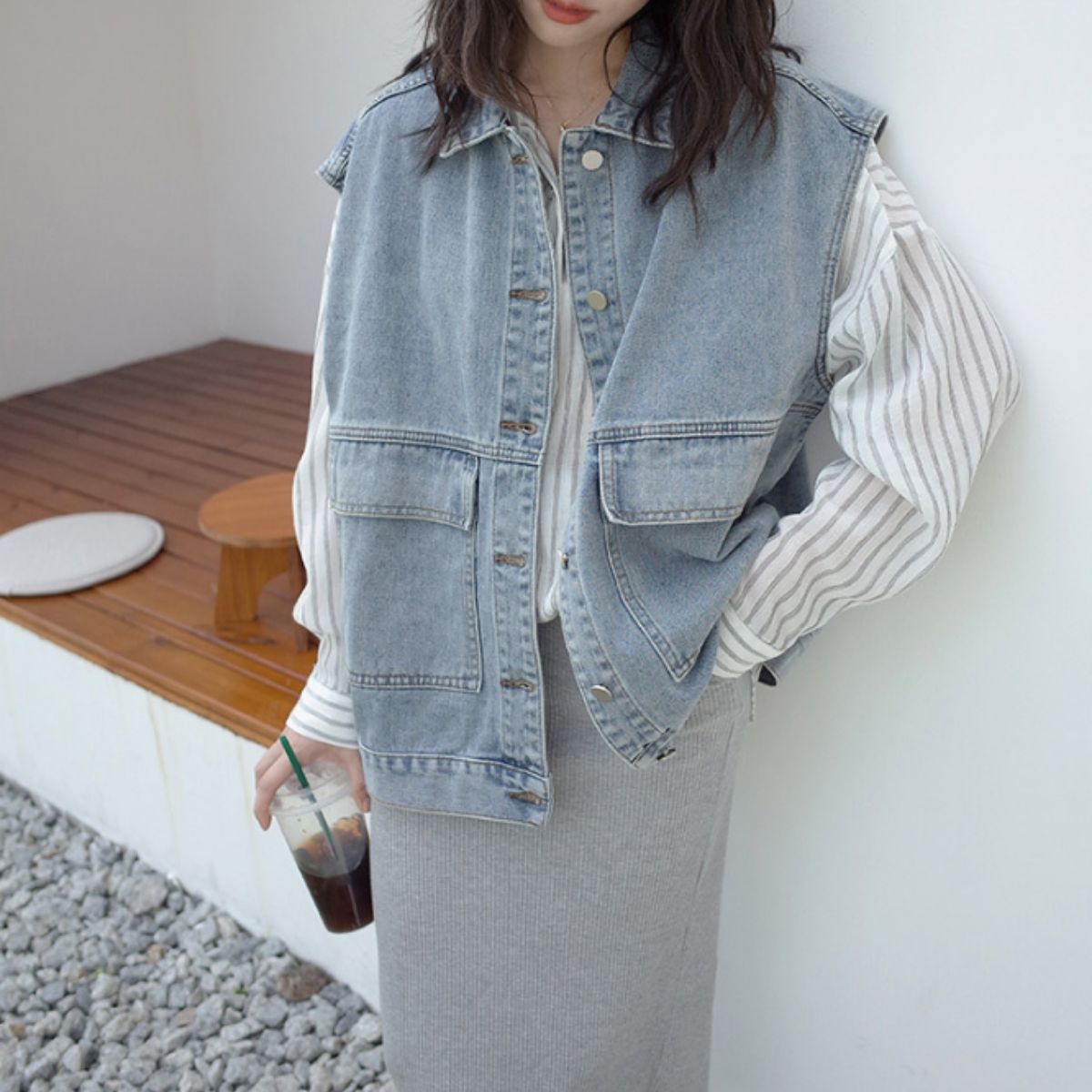 Vest/オーバーサイズデニムベスト ST/No.22200