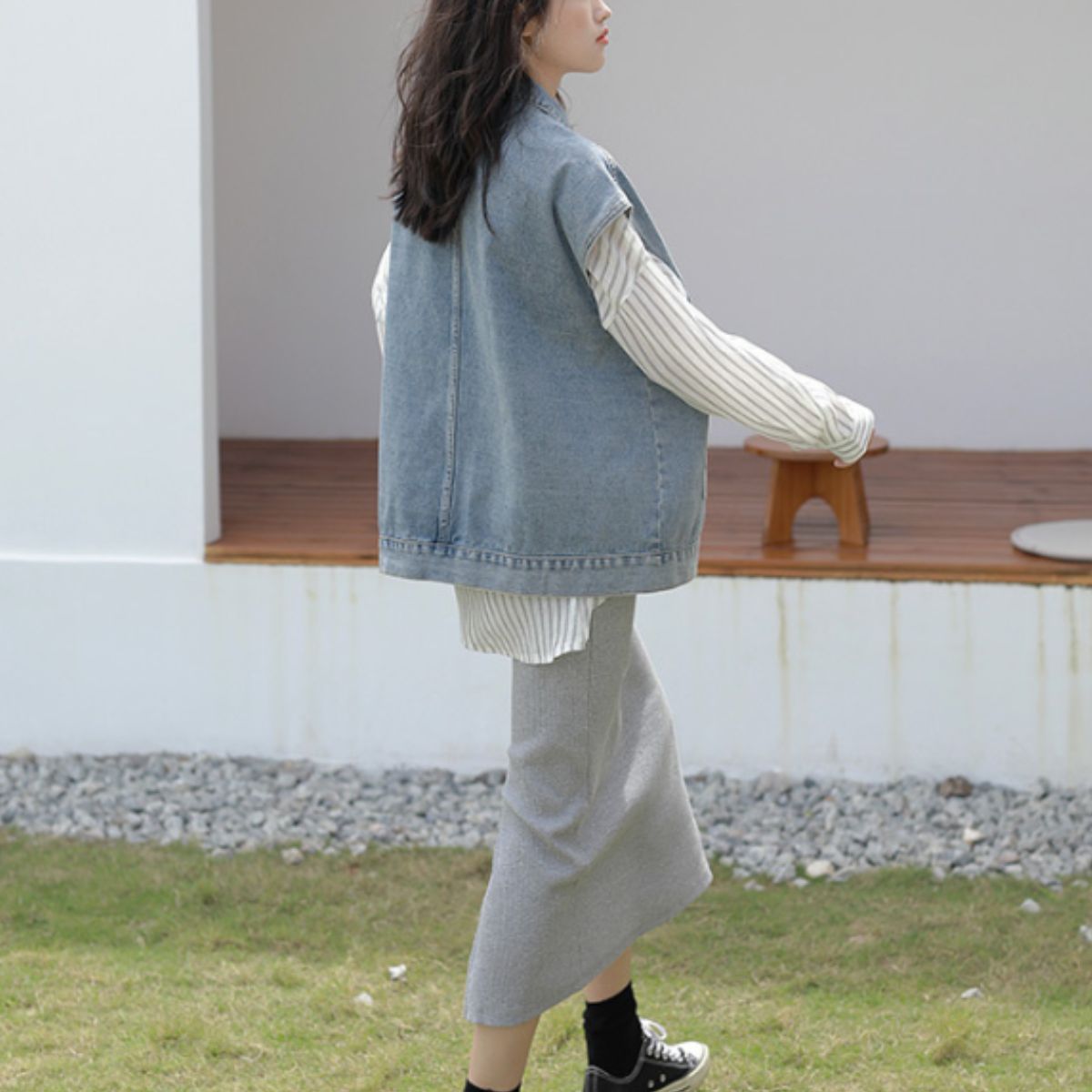 Vest/オーバーサイズデニムベスト ST/No.22200