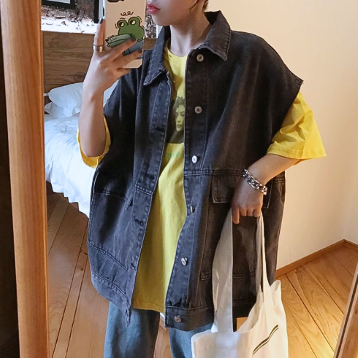 Vest/オーバーサイズデニムベスト ST/No.22200