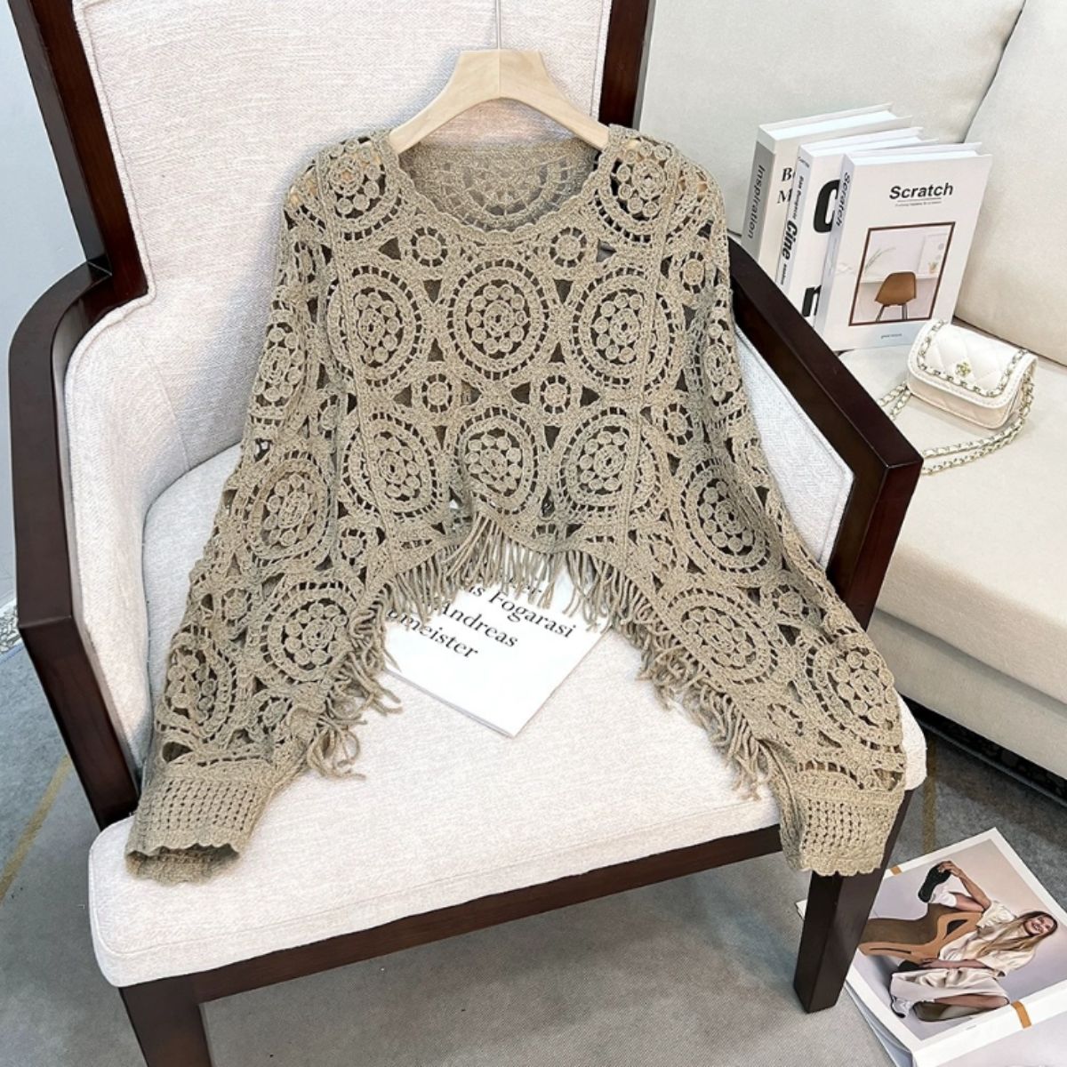 Knit/クロシェ編みレーストップス ST/No.22205