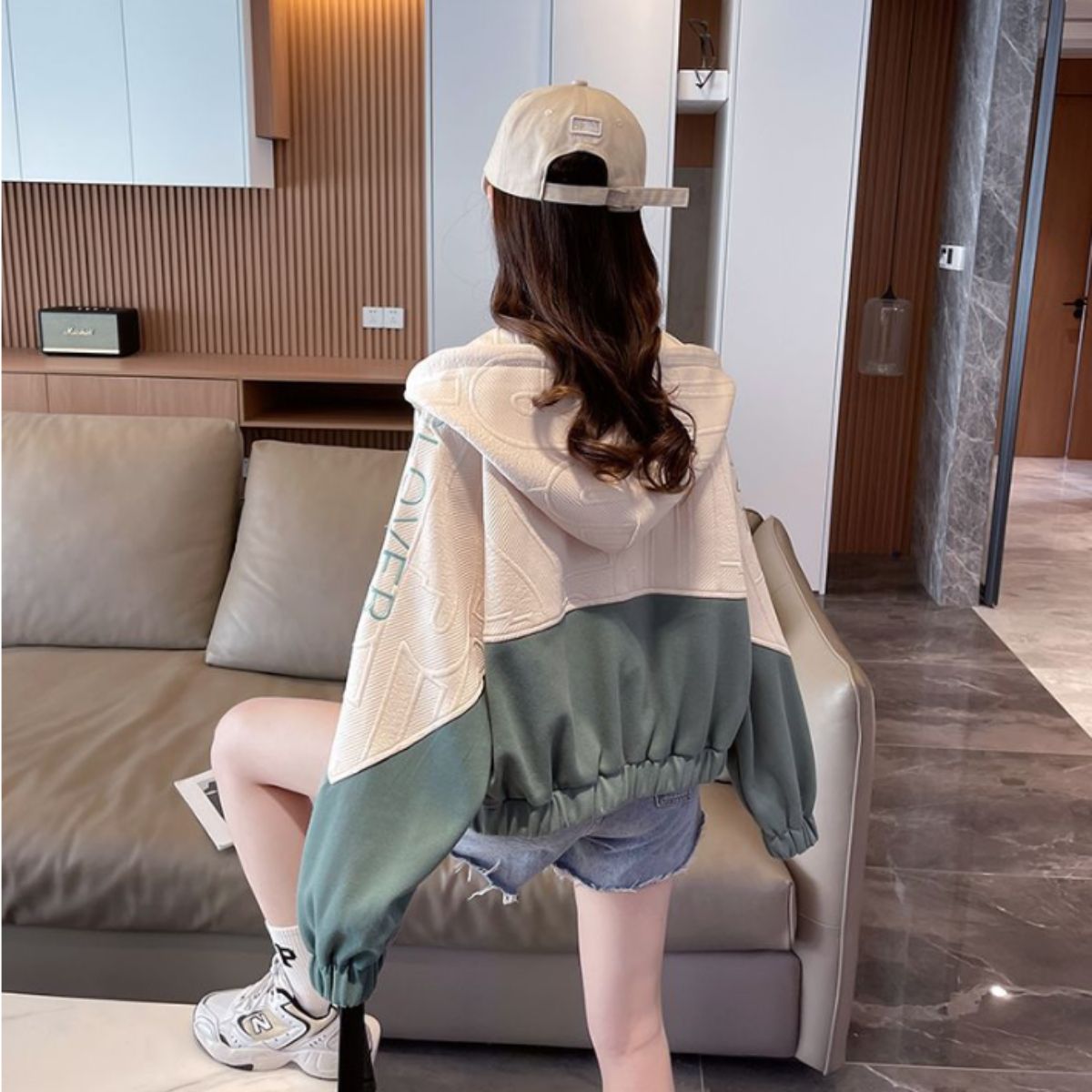 Parka/バイカラージップアップパーカー ST/No.22207