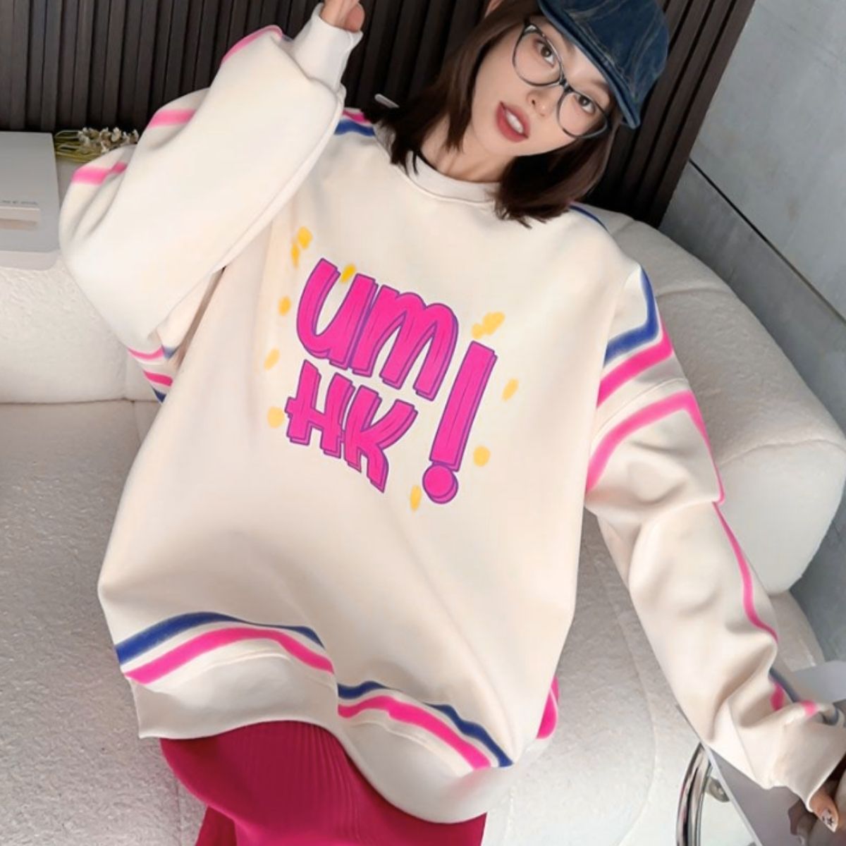 Tops/POPビッグシルエットトレーナー ST/No.22208