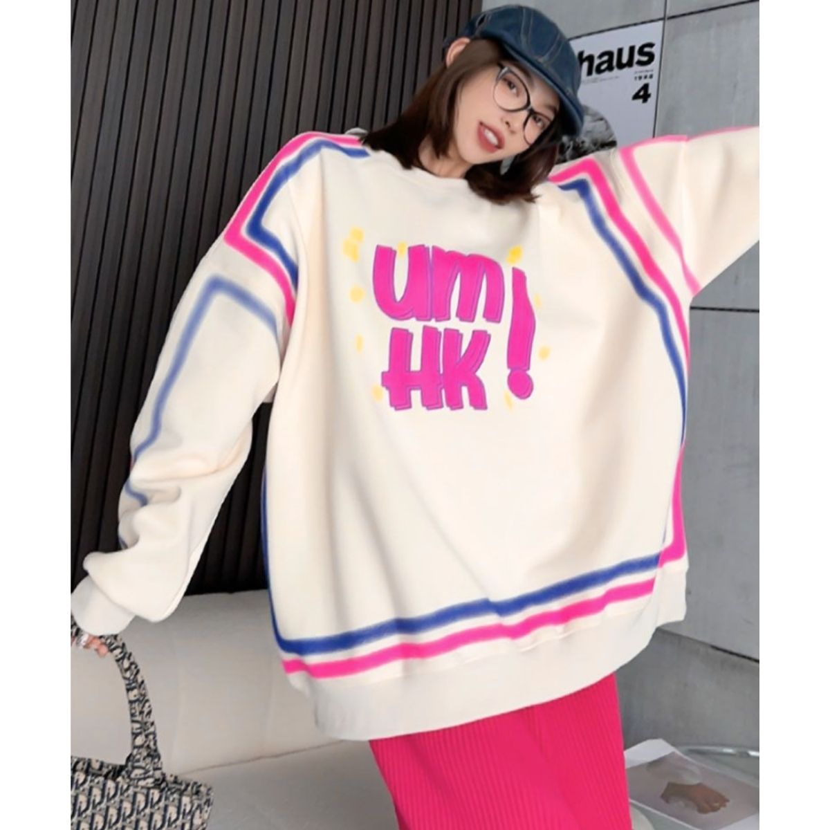 Tops/POPビッグシルエットトレーナー ST/No.22208