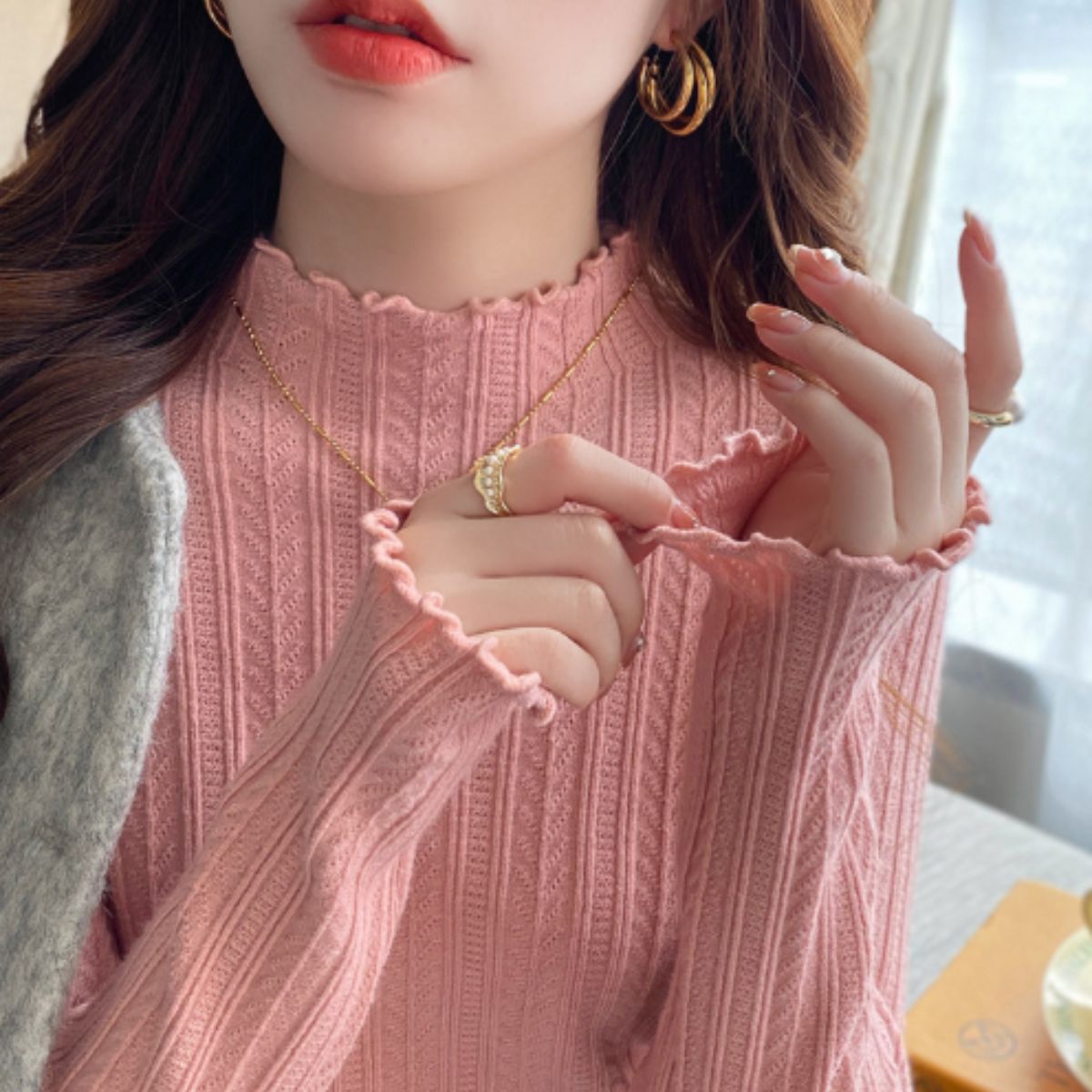 Knit/メロウフリルハイネックニット ST/No.22209