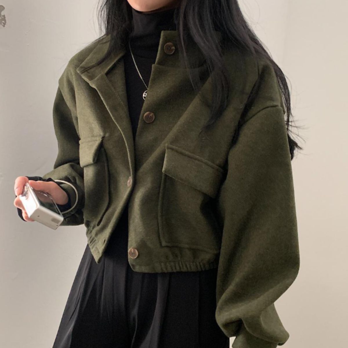 Blouson/ウールタッチショートブルゾン ST/No.22217