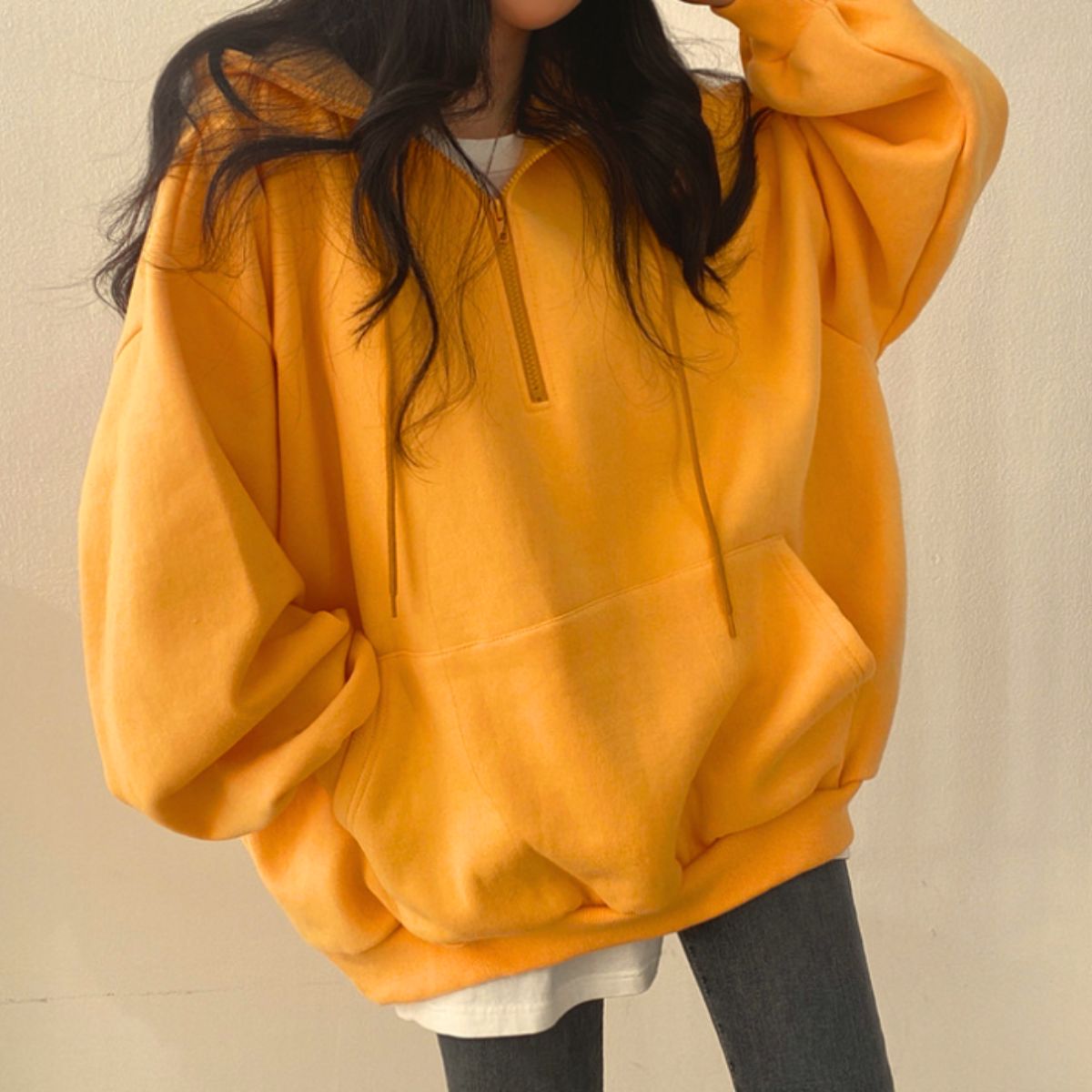 Parka/ハーフジップ裏起毛パーカー ST/No.22229