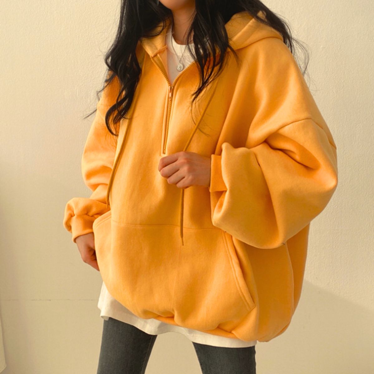 Parka/ハーフジップ裏起毛パーカー ST/No.22229