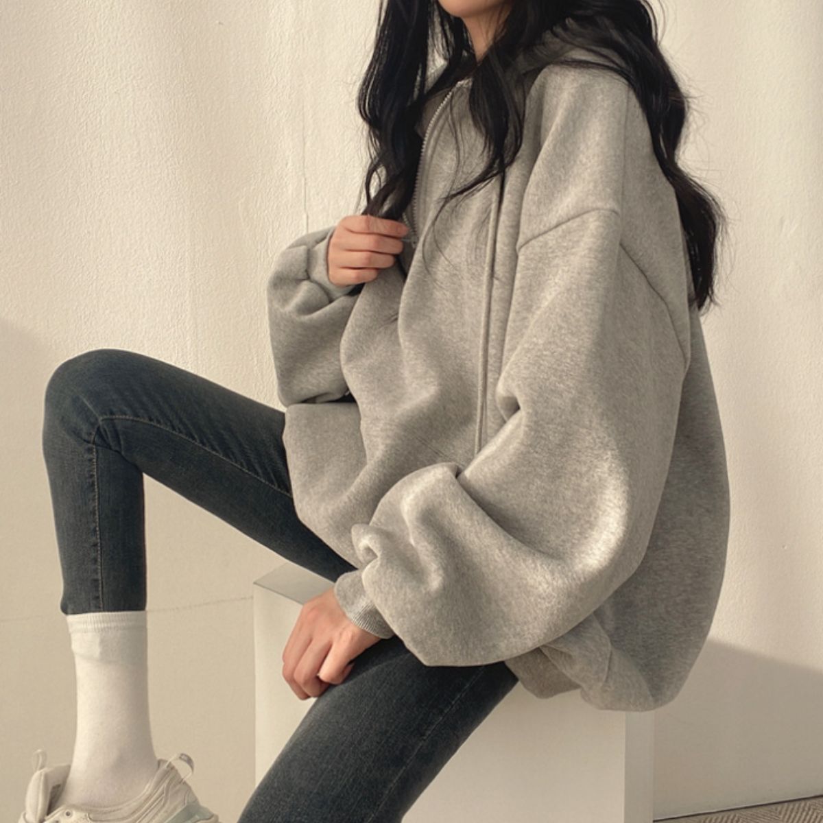 Parka/ハーフジップ裏起毛パーカー ST/No.22229