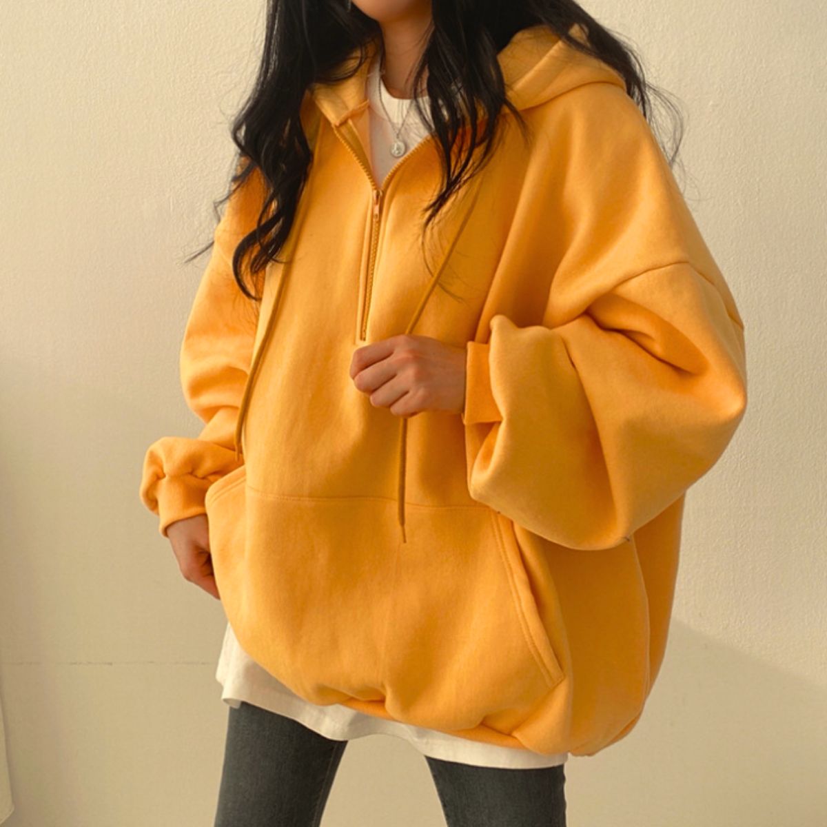 Parka/ハーフジップ裏起毛パーカー ST/No.22229