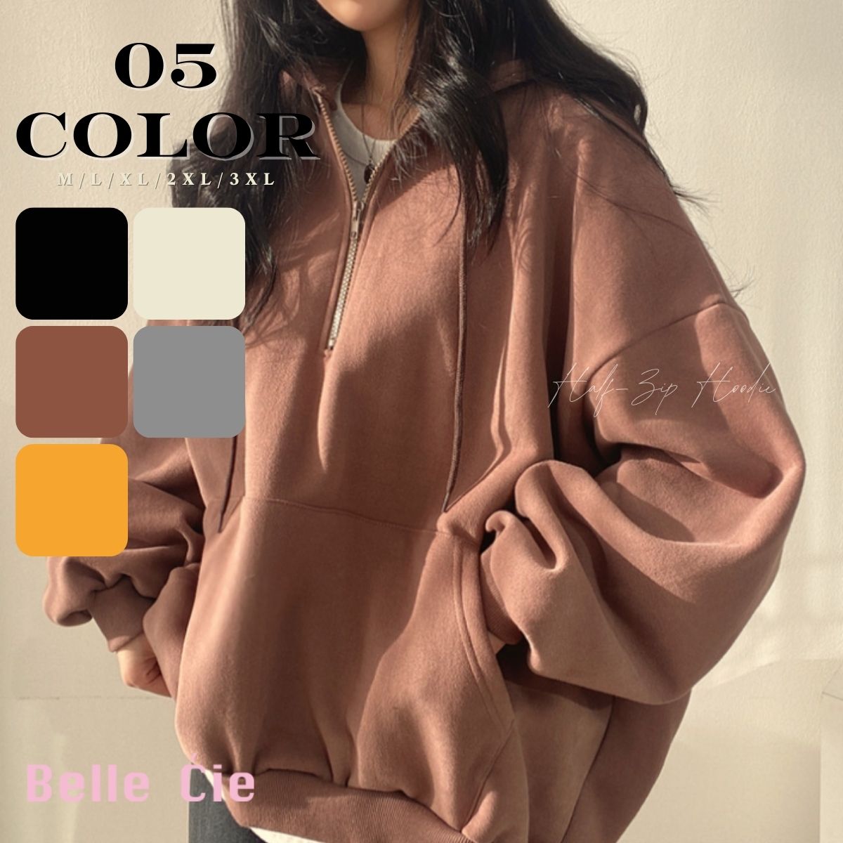 Parka/ハーフジップ裏起毛パーカー ST/No.22229