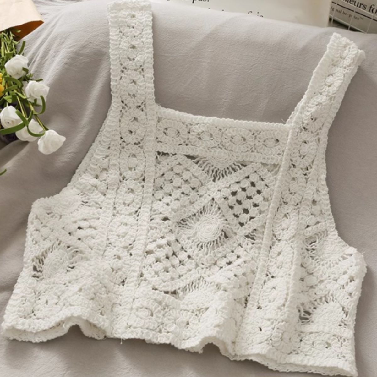 Tops/ナチュラルクロシェビスチェ ST/No.22242