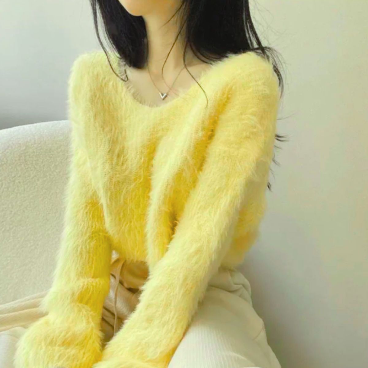 Knit/カラーフェザーヤーンニット ST/No.22245