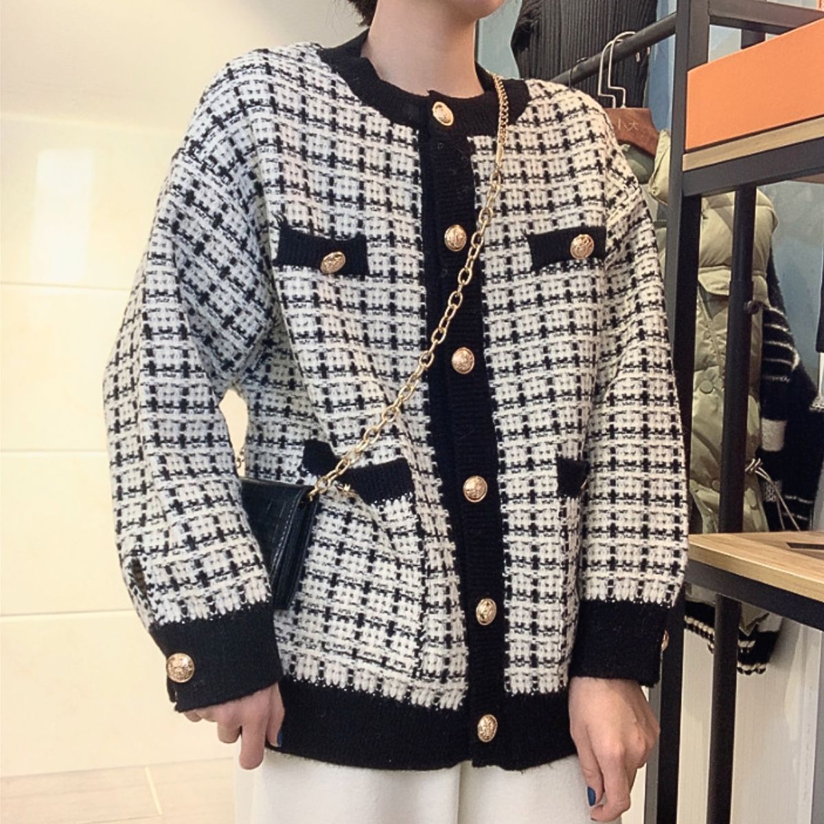 Tops/クラシカルツイード風カーディガン ST/No.22254