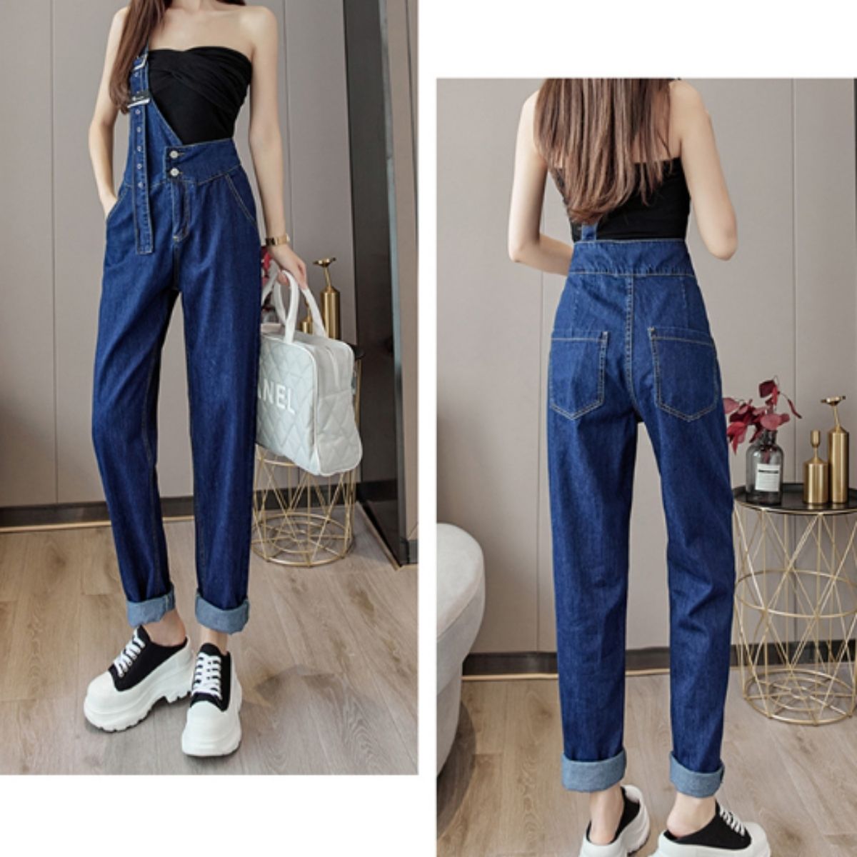 Overalls/ワンショルデニムサロペット ST/No.22259
