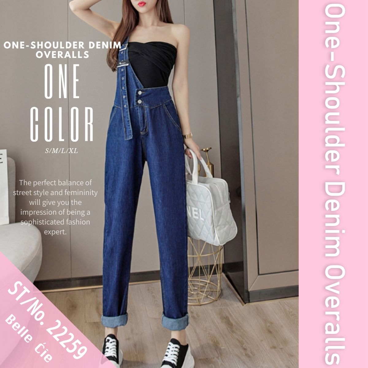 Overalls/ワンショルデニムサロペット ST/No.22259